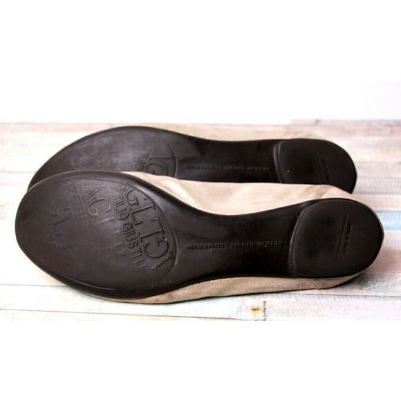 Attilio Giusti GRAY CREAM SNAKE PRINT GENUINE LEATHER FLAT BALLET SHOES Sz 9/39 - Picture 7 of 9